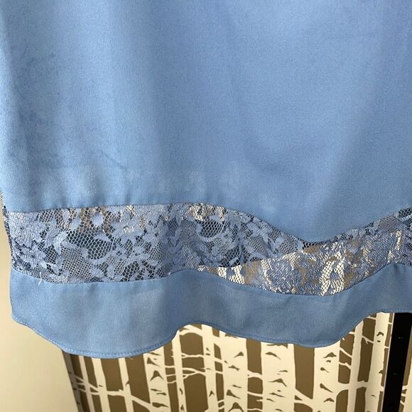 Worthington Distressed Wash Lace Trim Tank Top sz 2X - Picture 6 of 9